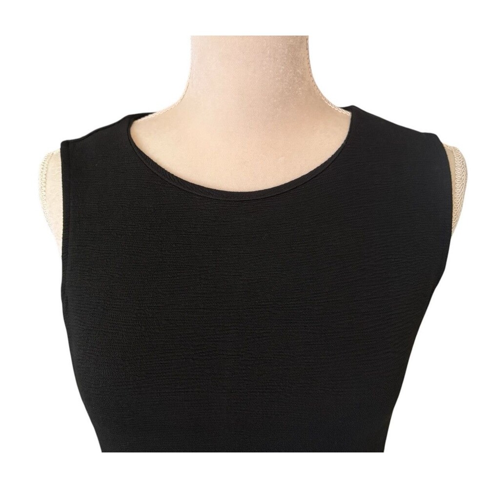 Banana Republic Sleeveless Sheath Dress Women's Size Small Black Stretch Flowy - Picture 13 of 16